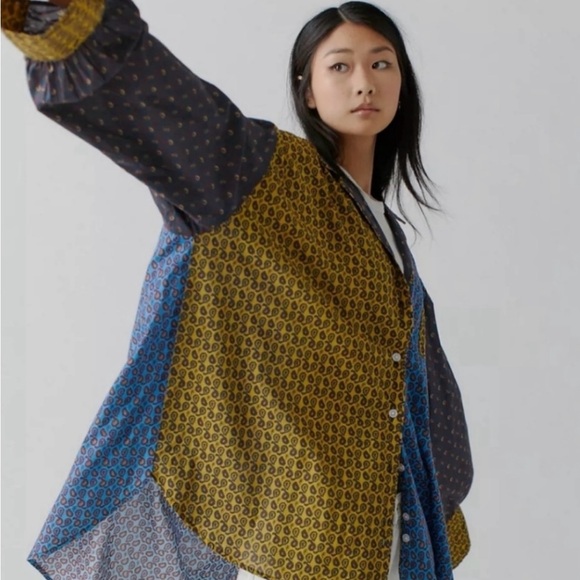 Urban Outfitters Tops - Urban Outfitters paisley button down XS oversized